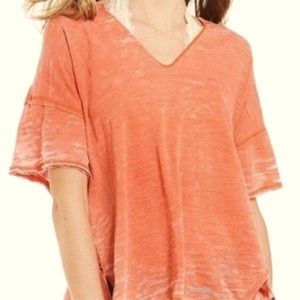 Free People Orange Top